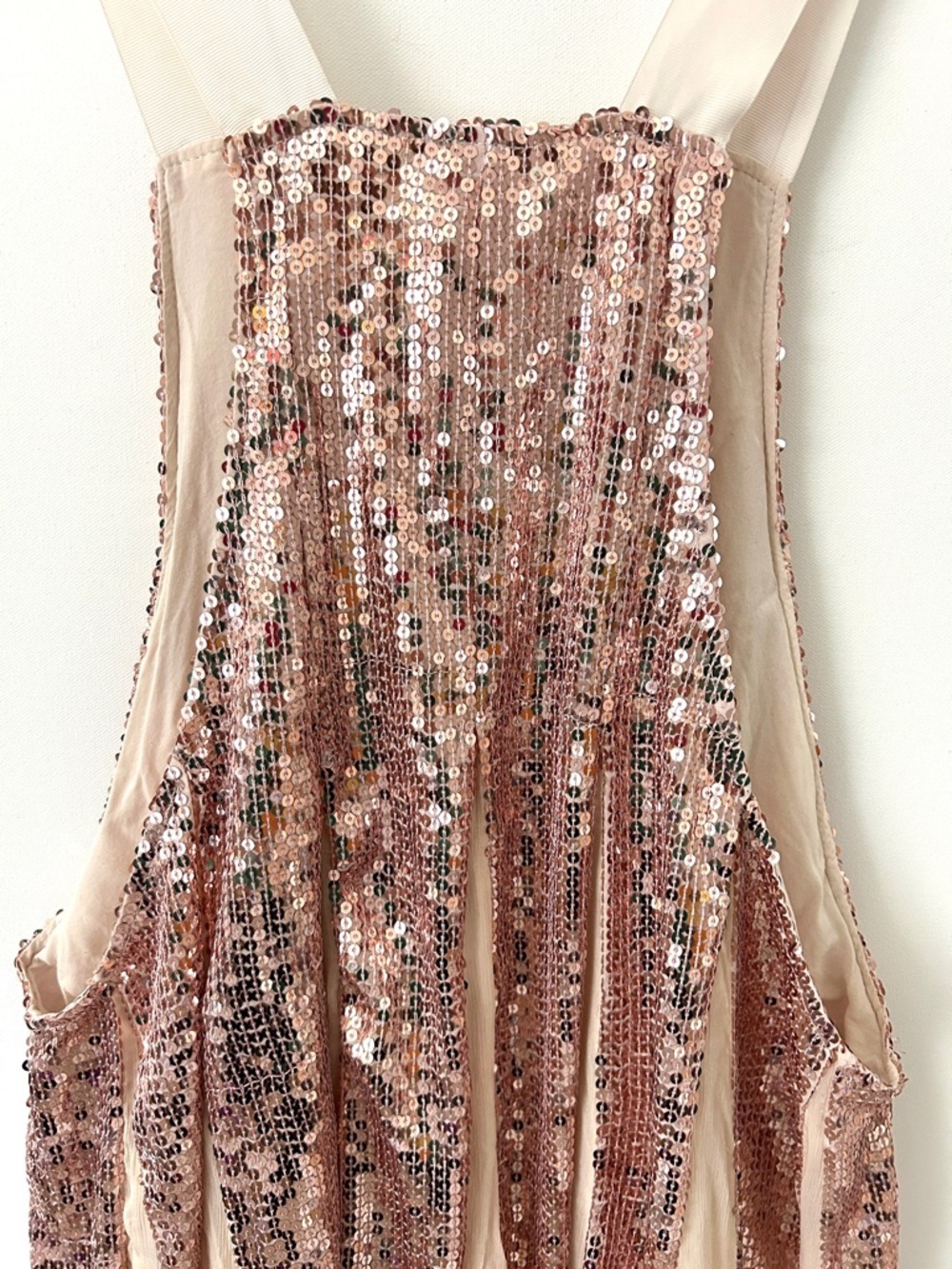 Free People Shimmering Lines Clay Punk Sequin Mini Dress Festival Size Small - Picture 11 of 15